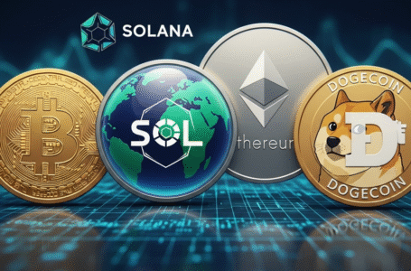Chart showing Solana revenue surpassing Ethereum’s early growth across DeFi, AI and trading platforms