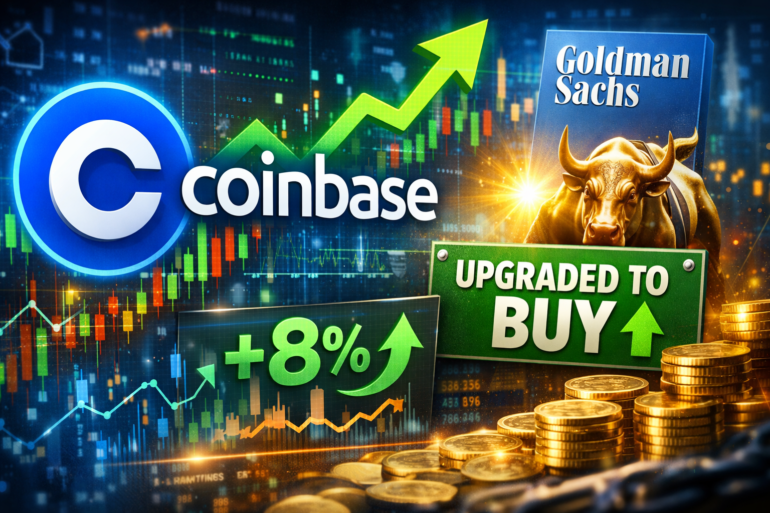 Coinbase stock surges after Goldman Sachs upgrades rating to buy amid rising crypto optimism