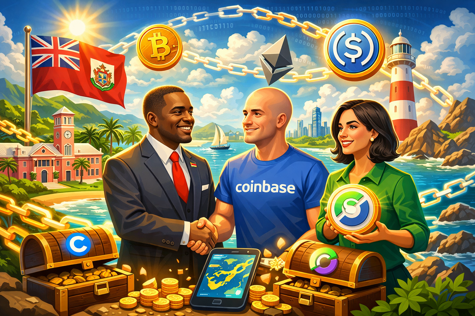 Bermuda Partners with Coinbase and Circle to Build the World’s First Fully Onchain Economy