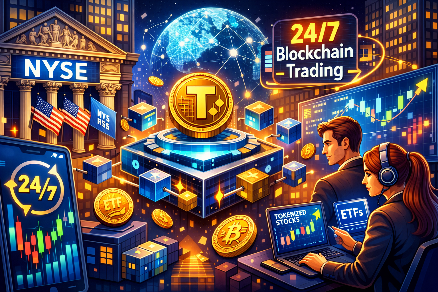 NYSE advances toward blockchain future with 24/7 trading for tokenized stocks and ETFs