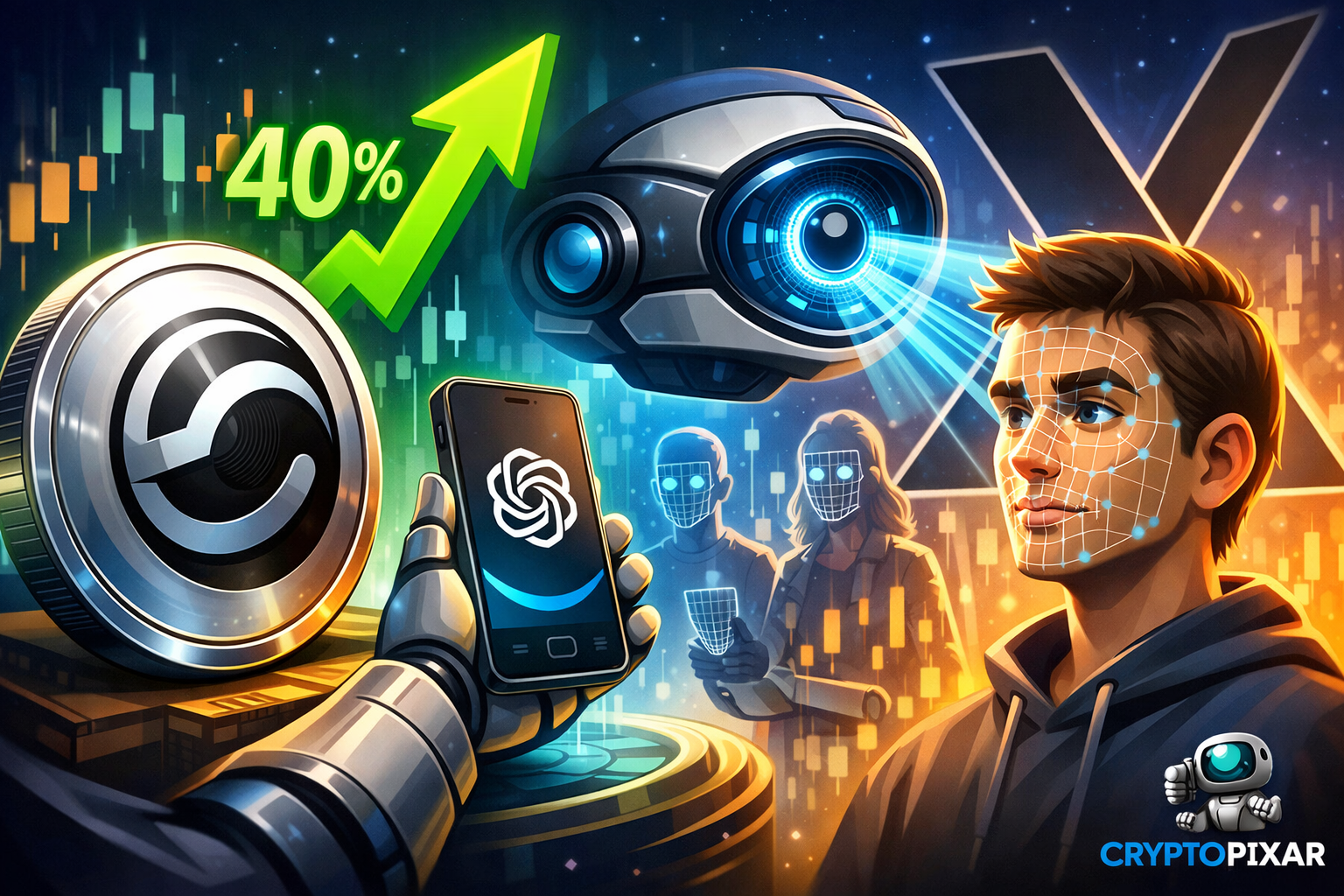 Worldcoin Surges 40 Percent as OpenAI Builds Biometric Social Media Rival to X