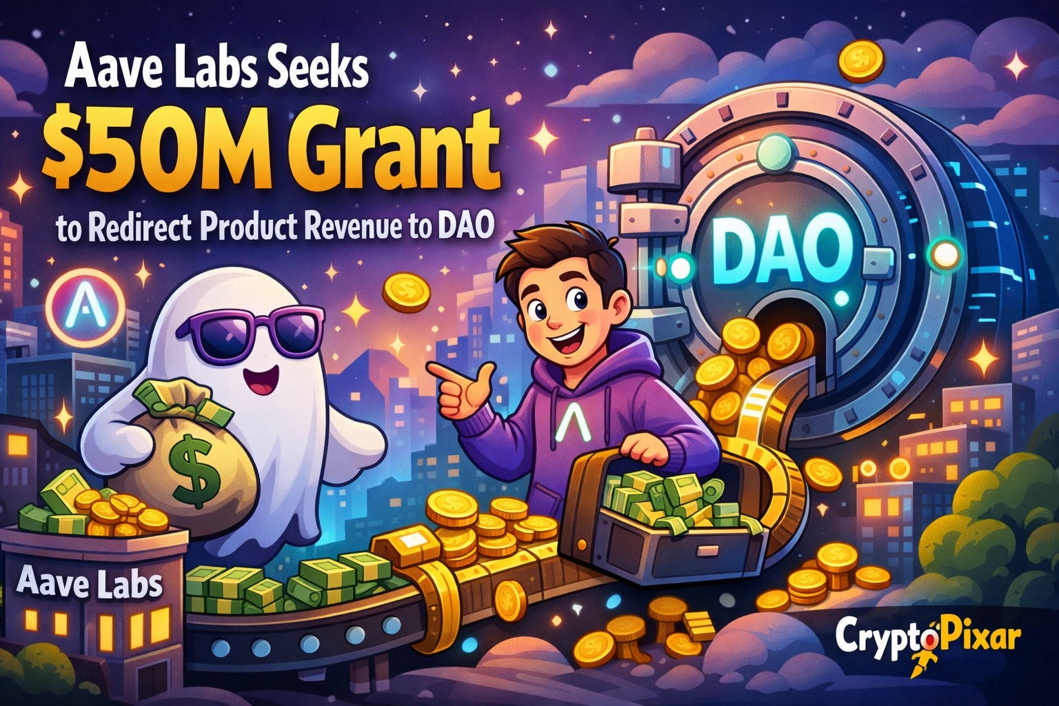 Aave Labs Seeks $50M Grant to Redirect Product Revenue to DAO Treasury