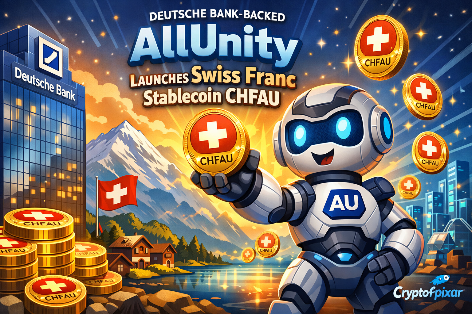 Deutsche Bank-backed AllUnity unveils Swiss franc stablecoin CHFAU under MiCA license
