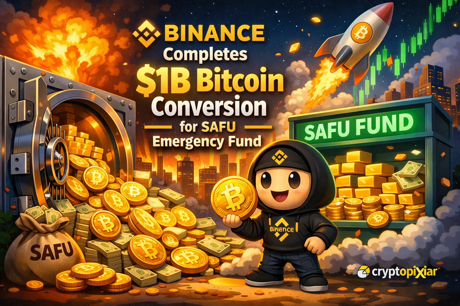 Binance Strengthens SAFU Reserves with $1 Billion Bitcoin Conversion Amid Market Fear