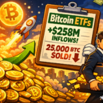 Bitcoin ETFs Attract $258 Million as Institutions Unload 25,000 BTC Amid Market Reset
