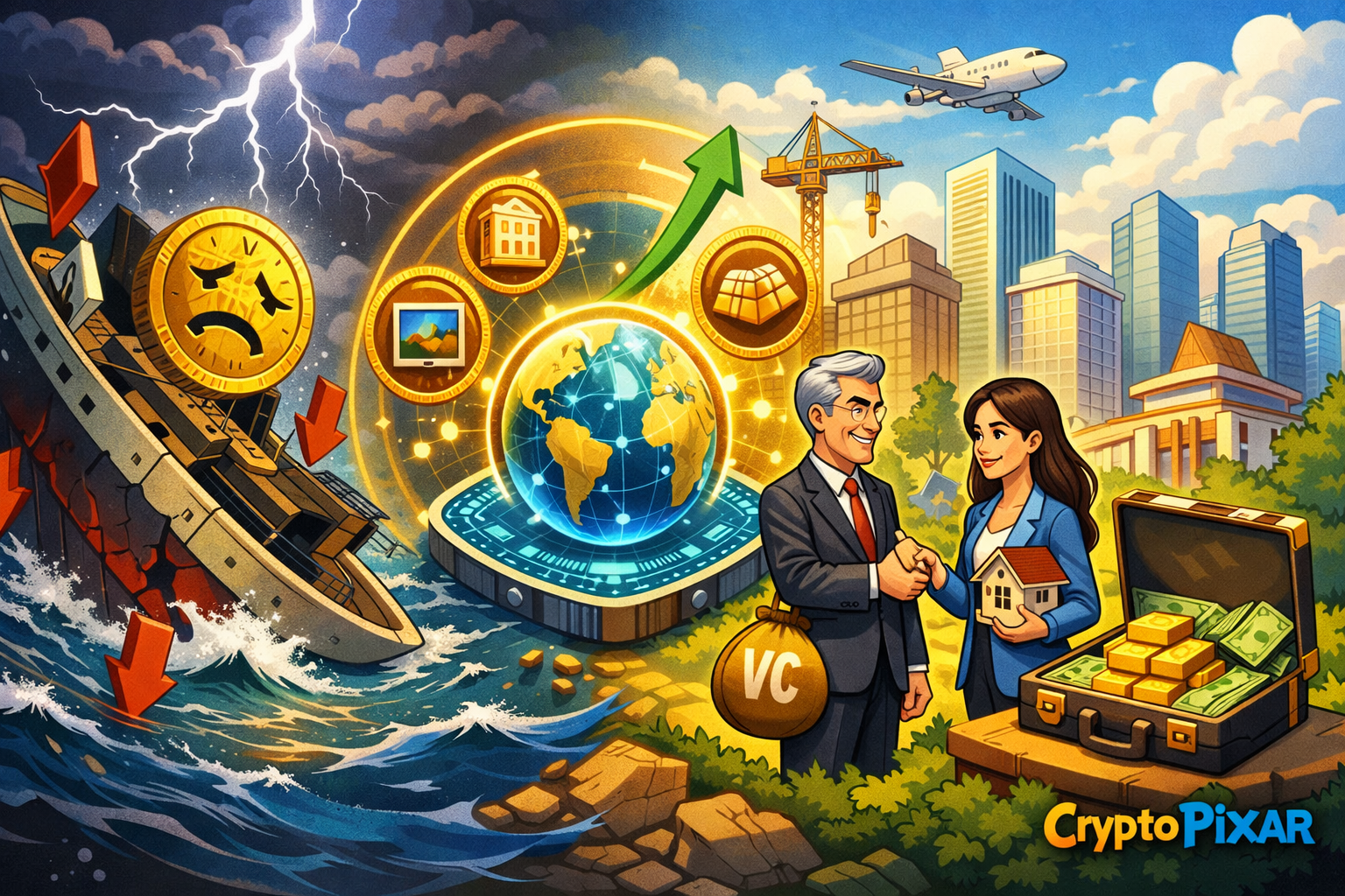 Crypto slides but tokenized RWAs and venture capital power the next blockchain wave