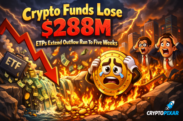 Crypto Funds Face $288 Million Outflows as ETPs Record Five-Week Exit Streak