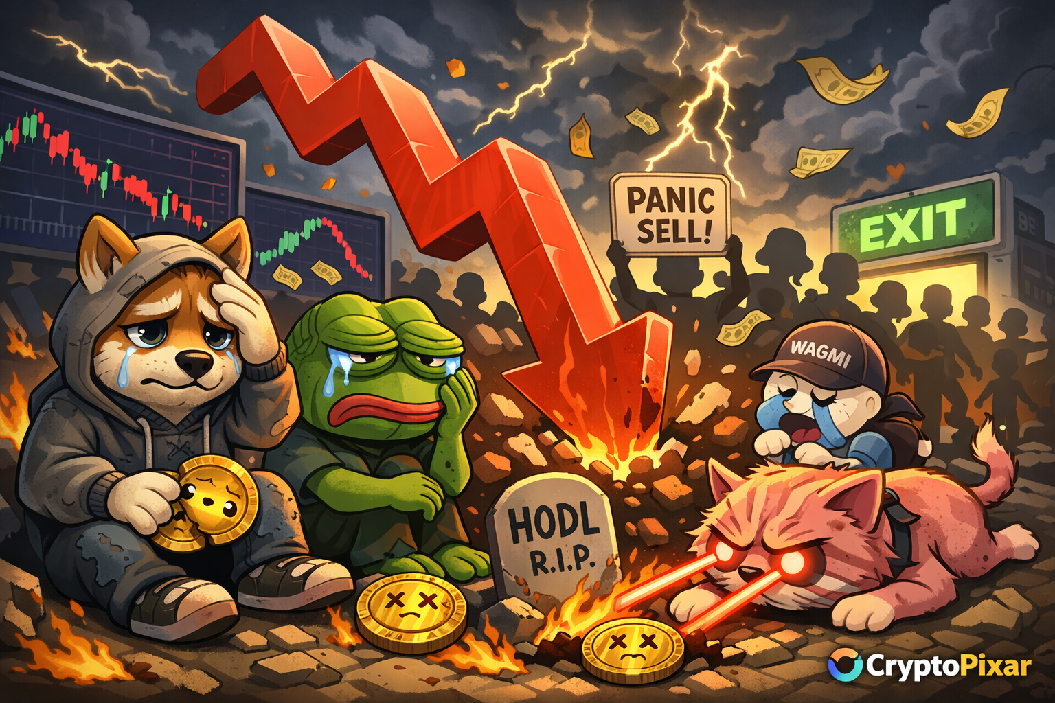 Memecoin Market Flashes Classic Capitulation Signal Hinting at Potential Reversal