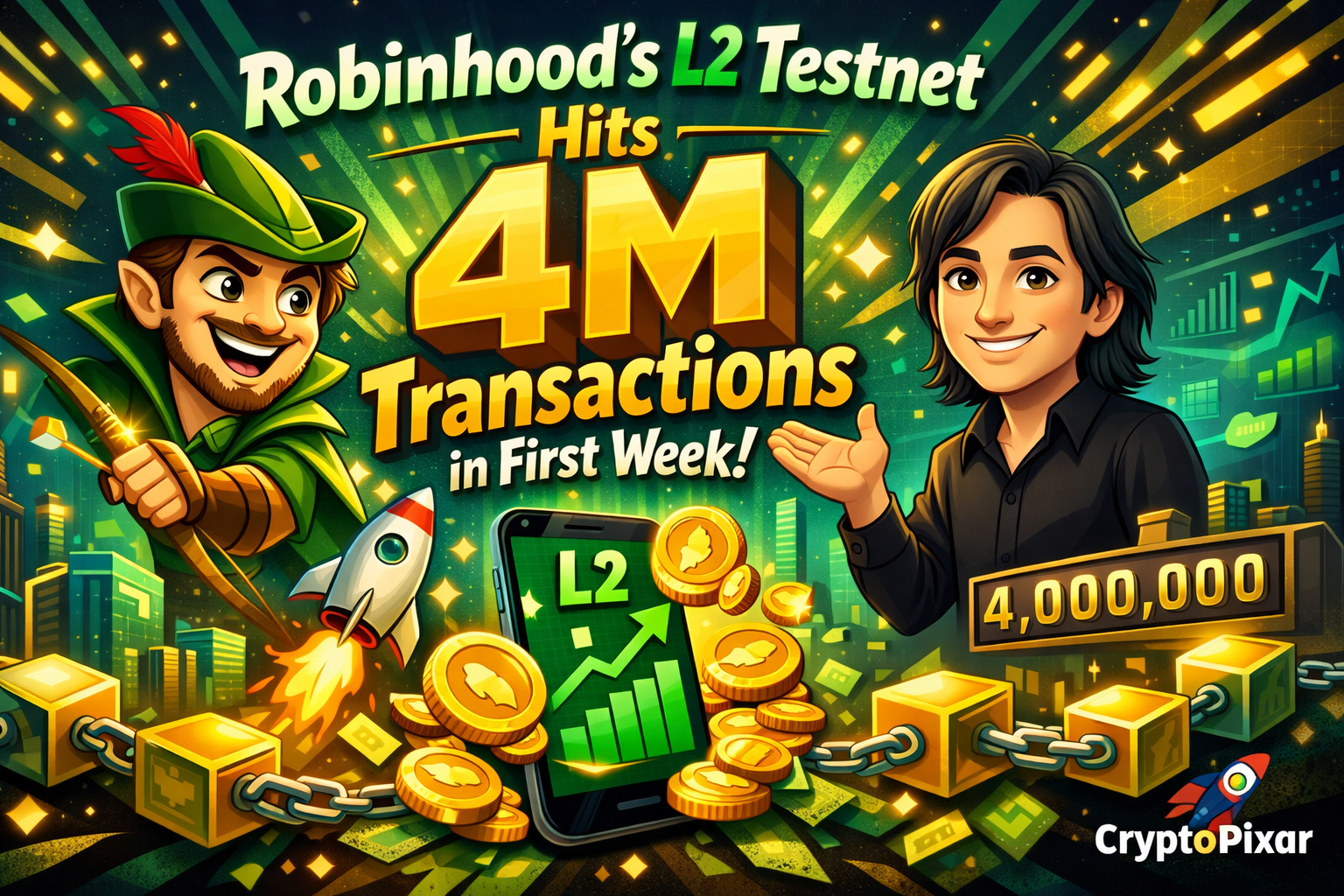 Robinhood L2 Testnet Surges to 4 Million Transactions in Debut Week as Onchain Finance Momentum Builds