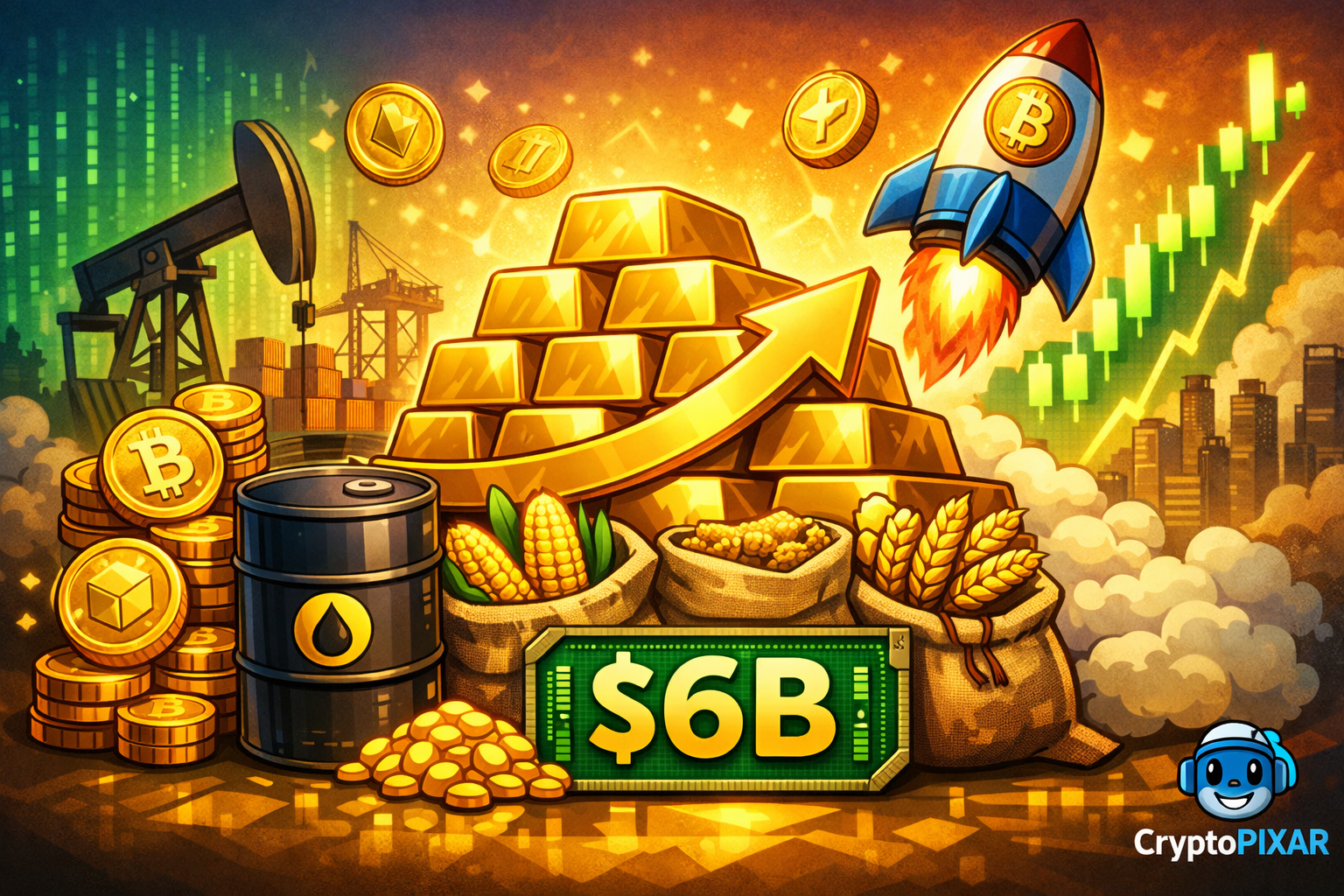 Tokenized Commodities Market Surges Past $6B as Gold Rallies to Record High