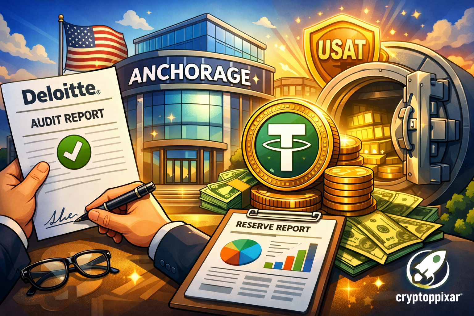 Deloitte Validates Anchorage’s $17.6M Reserve Report for Tether’s USAT Stablecoin Amid Expanding Stablecoin Oversight