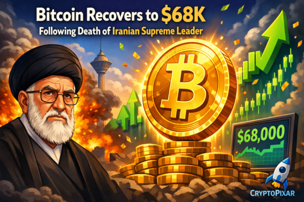 Bitcoin recovers to $68K as markets rebound after death of Iranian Supreme Leader