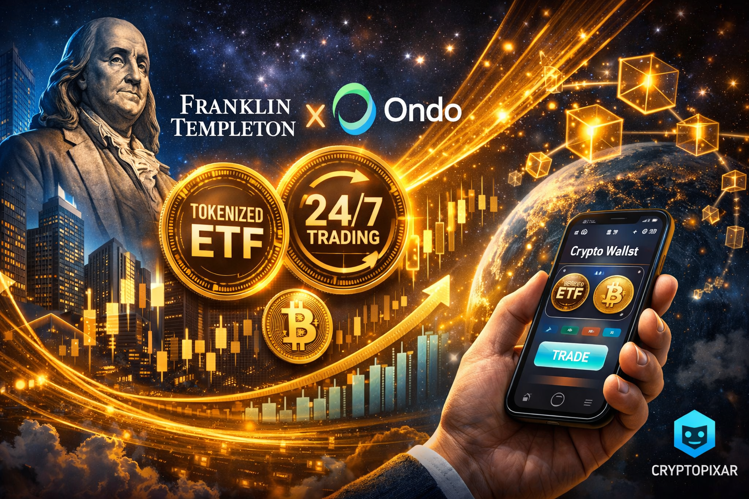 Tokenized ETFs Go Global as Franklin Templeton and Ondo Unlock 24 7 Crypto Wallet Access