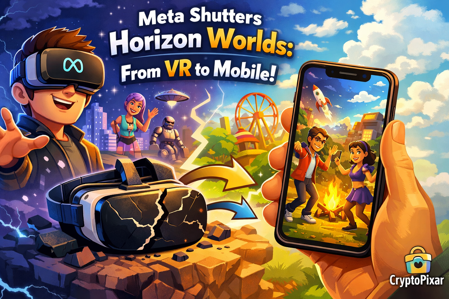 Meta Horizon Worlds Metaverse Shift Signals End of VR Era and Rise of Mobile Focus