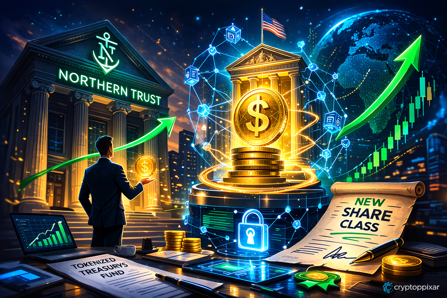 Northern Trust Steps into Tokenized Treasurys Market with Blockchain-Based Share Class