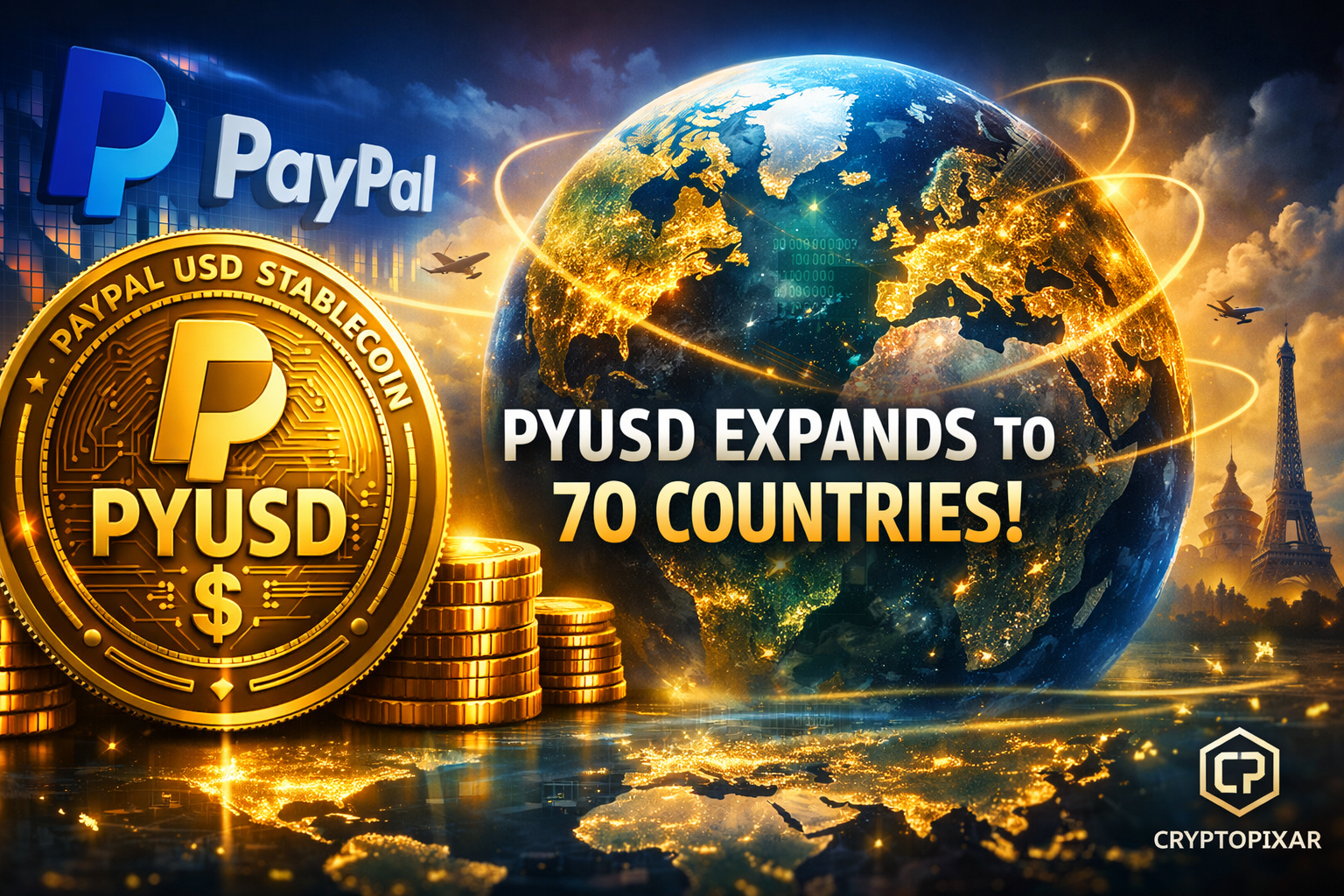 PayPal PYUSD Stablecoin Expansion Unlocks Global Payments Access Across 70 Countries