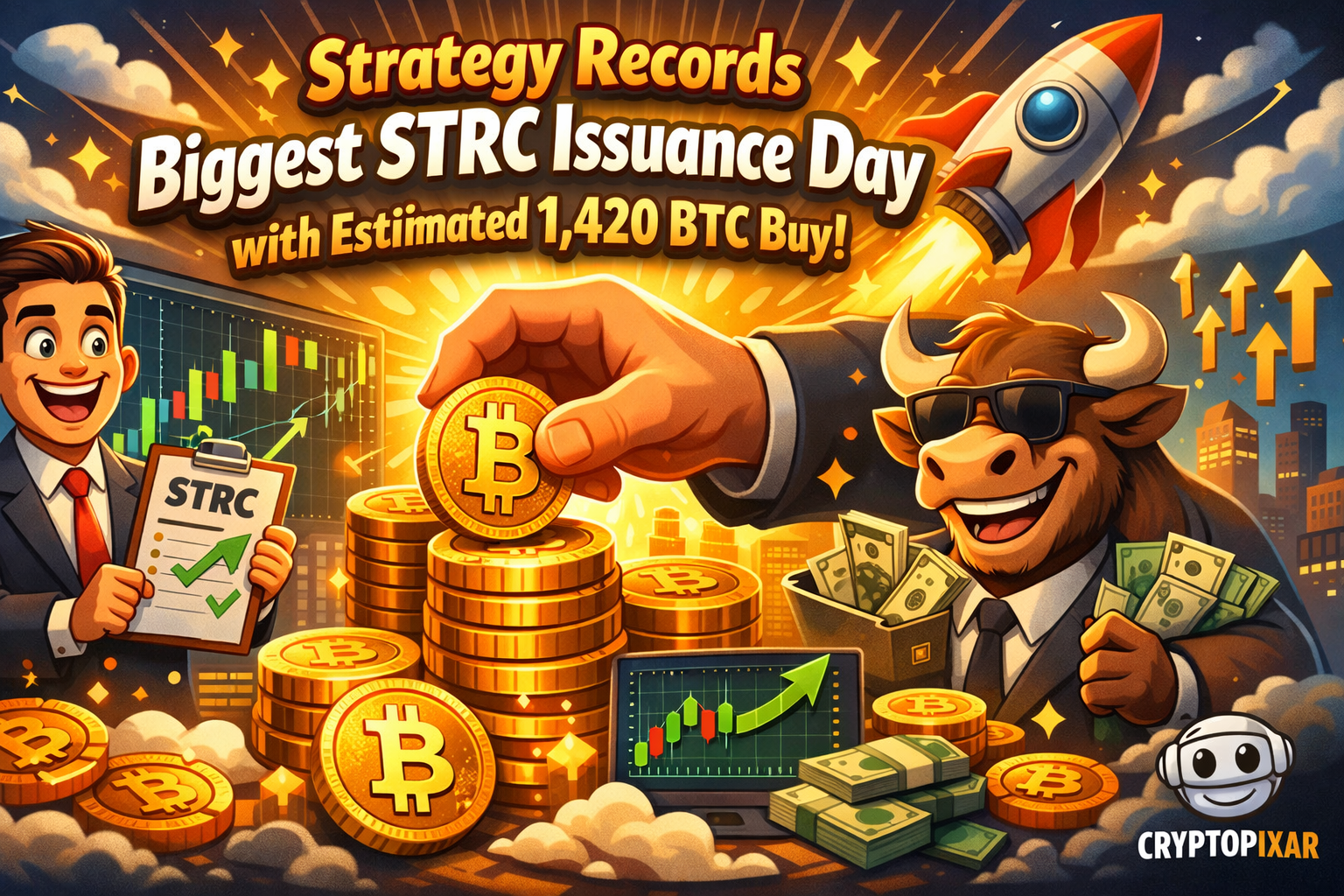 Strategy STRC Issuance Funds Estimated Purchase Of 1420 Bitcoin In Record Day