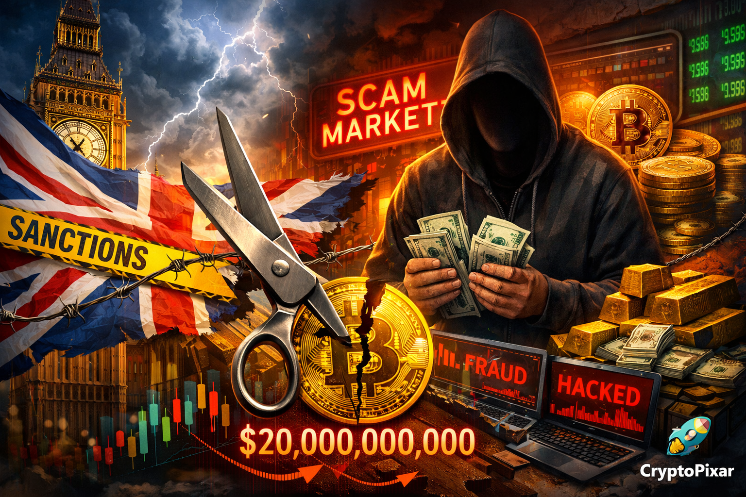UK Sanctions $20B Scam Market Reshapes Global Crypto Crackdown